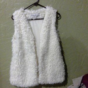 Warm, cute, faux fur vest size medium